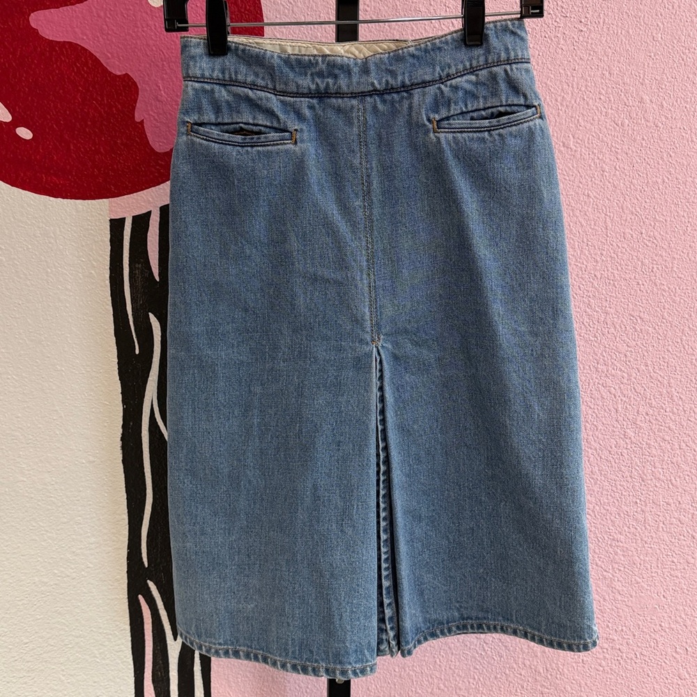 Stella McCartney Denim Straight Midi Skirt Size 26